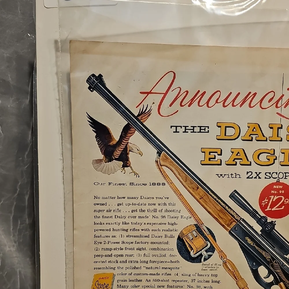 Vintage Daisy Air Rifles Advertisement 1955